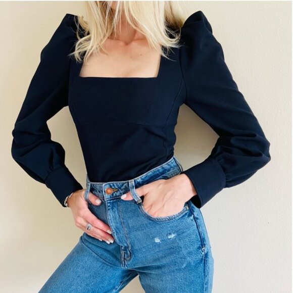 Zara Voluminous Puff Sleeve Square Neckline Top Size XS,S NEW WITH TAG! - Picture 7 of 8